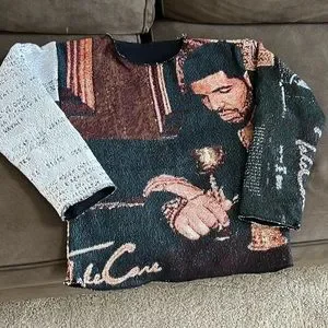 Drake Hoodie, Drake Tapestry sweater Take Care Album, Custom Tapestry